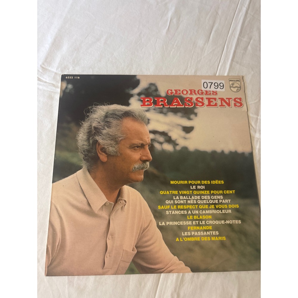 Philips Georges Brassens Vinyl LP 12" Black Good Mourir Pour Des Idees 6332 116